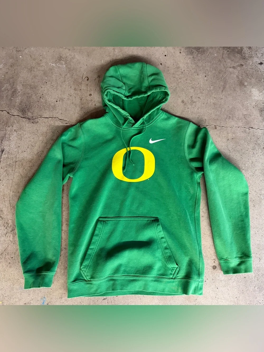 Nike Oregon Ducks Hoodie Men’s Small Green Yellow Big O Swoosh Pullover